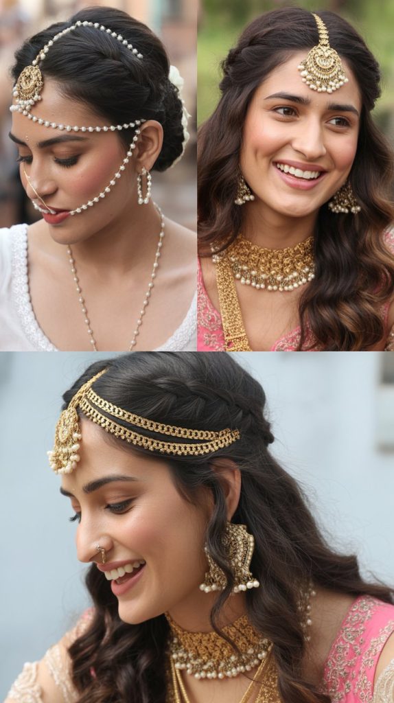 Rajasthani Bridal Rakhdi and Sheesh Phool Style