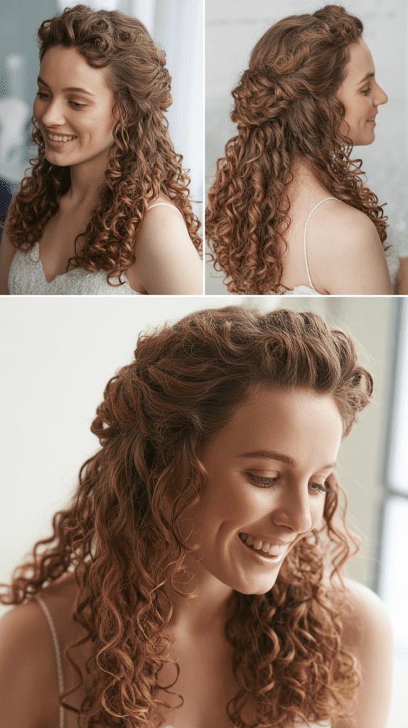 Twisted Crown with Curly Cascade