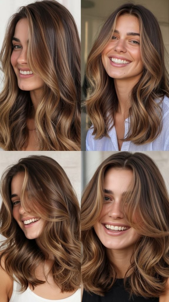 Toning Caramel Highlights In Golden Brown Hair
