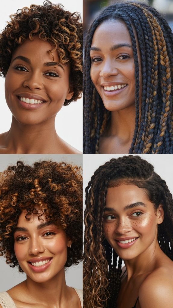 Caramel Highlights For Dark Skin Tones