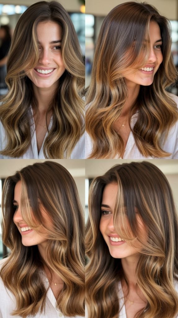 Balayage Golden Brown With Caramel Face-Framing