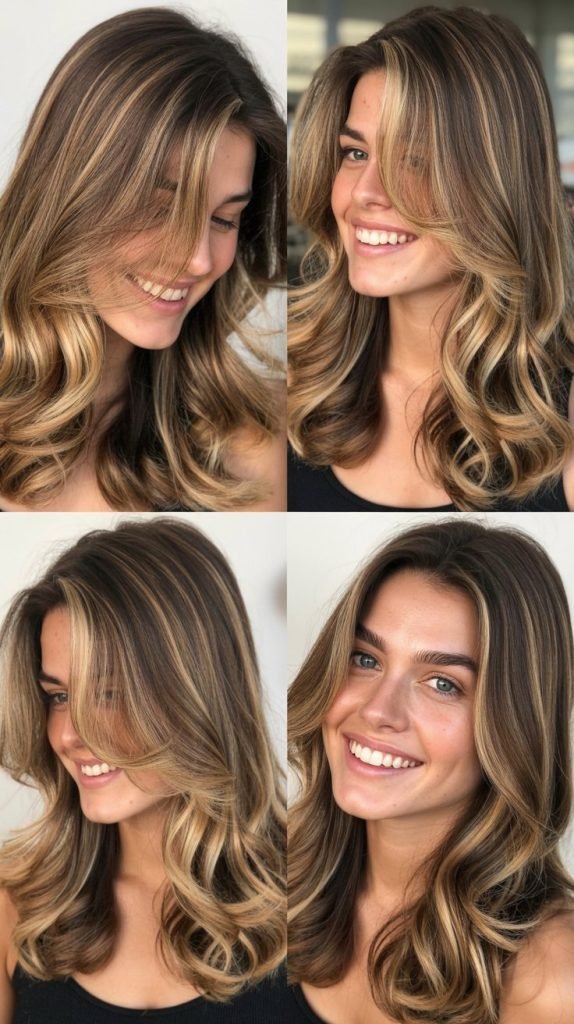 Brown Hair With Golden Blonde Balayage