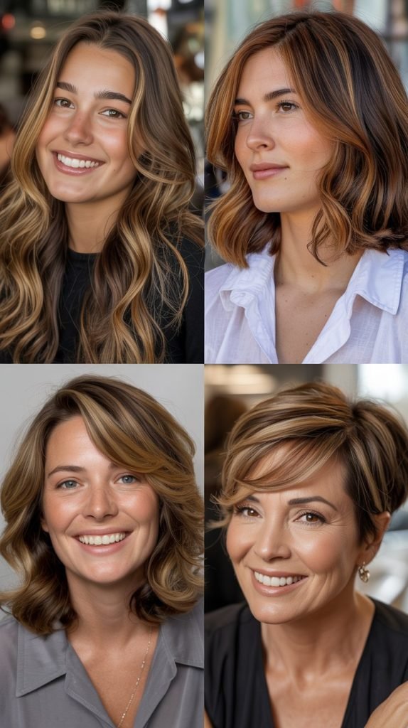 Caramel Highlights For Different Age Groups