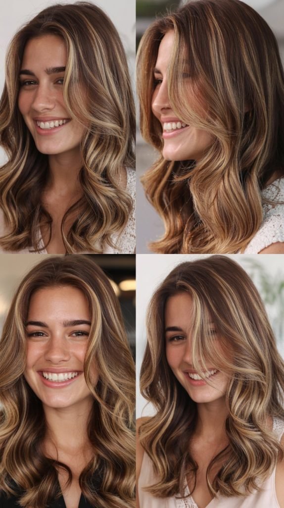 Brown Hair With Sandy Blonde Highlights