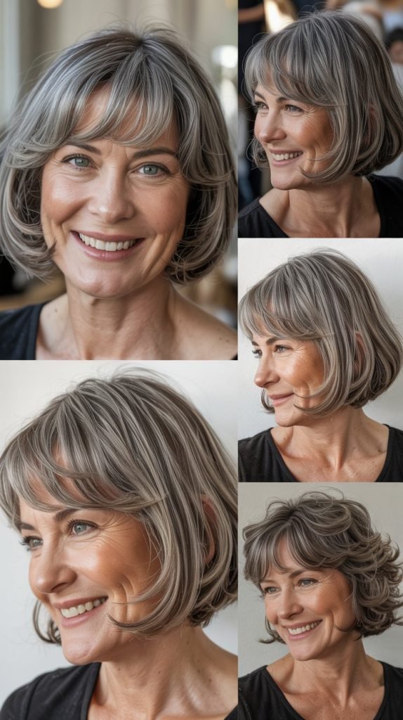 Layered Bob with Wispy Bangs