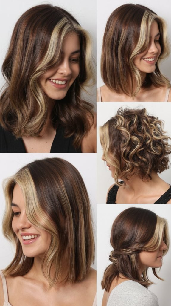 Blonde Highlights On Chocolate Brown Hair