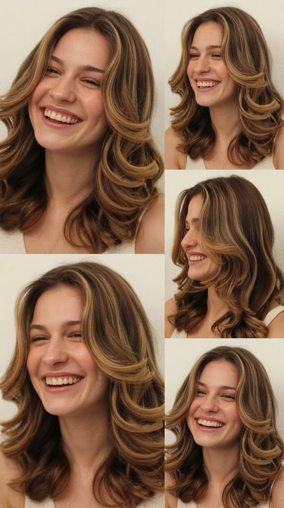  Painted Caramel Highlights In Golden Brown