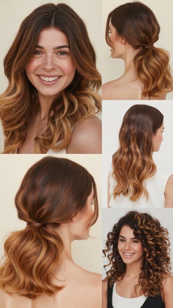 Golden Brown Ombré With Caramel Ends