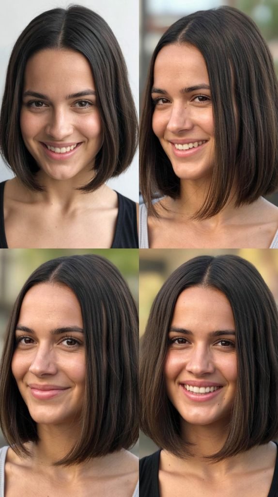 Blunt Lob with Center Part