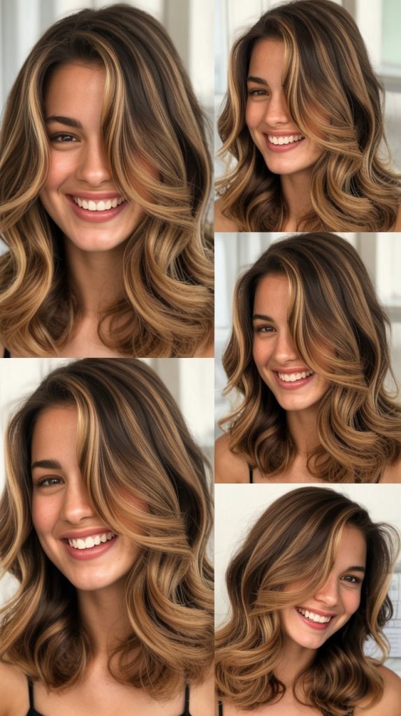 Face-Framing Caramel Highlights