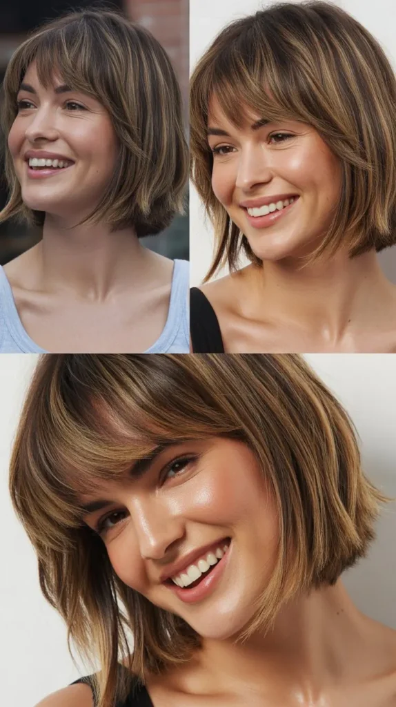 Layered Lob With French Girl Bangs