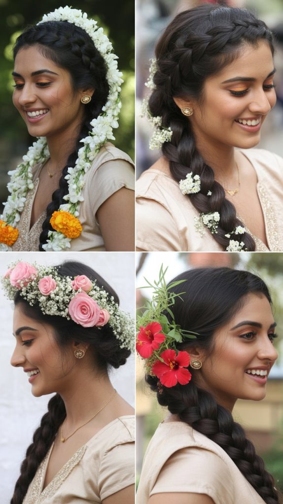 Rope Braid with Floral Garland