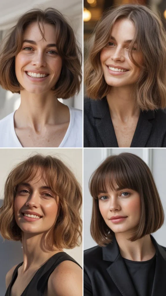 Natural Lob With Soft Bangs