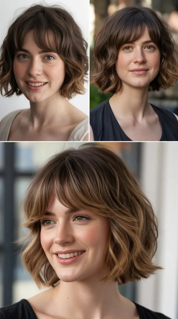 Choppy Lob With Eye-Grazing Bangs