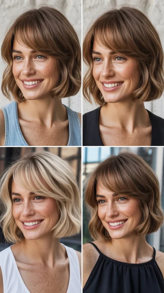 Bouncy Lob With Flipped Bangs