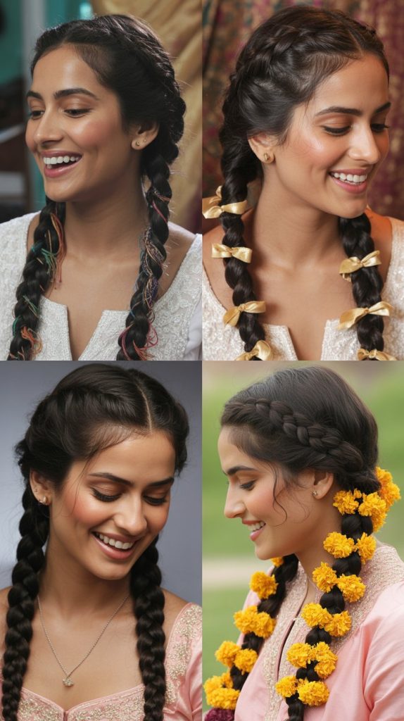 Punjabi Bride Paranda Braided Style