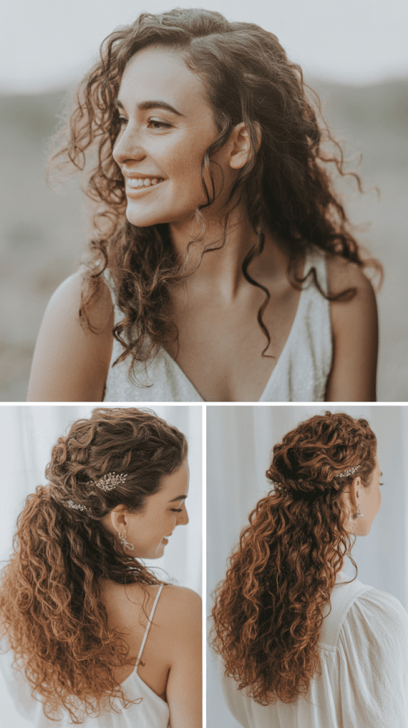 Loose Curls with Draped Chain Accessory