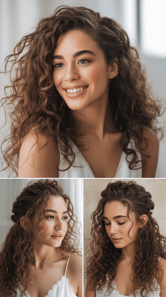 Voluminous Loose Curls with Teased Crown