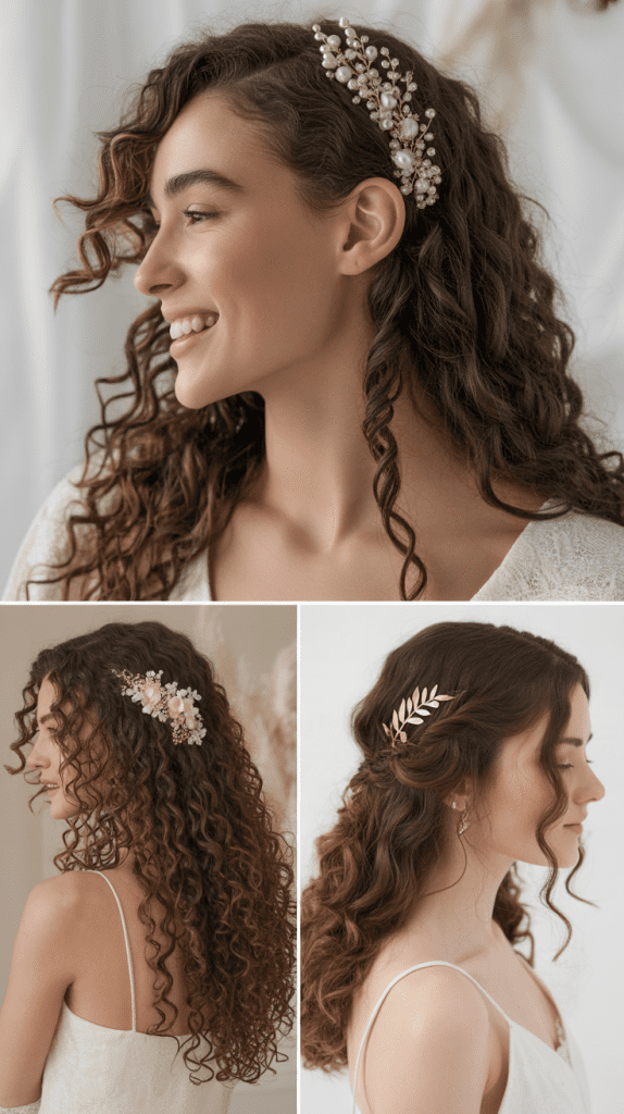 Loose Curls with Vintage Hair Combs