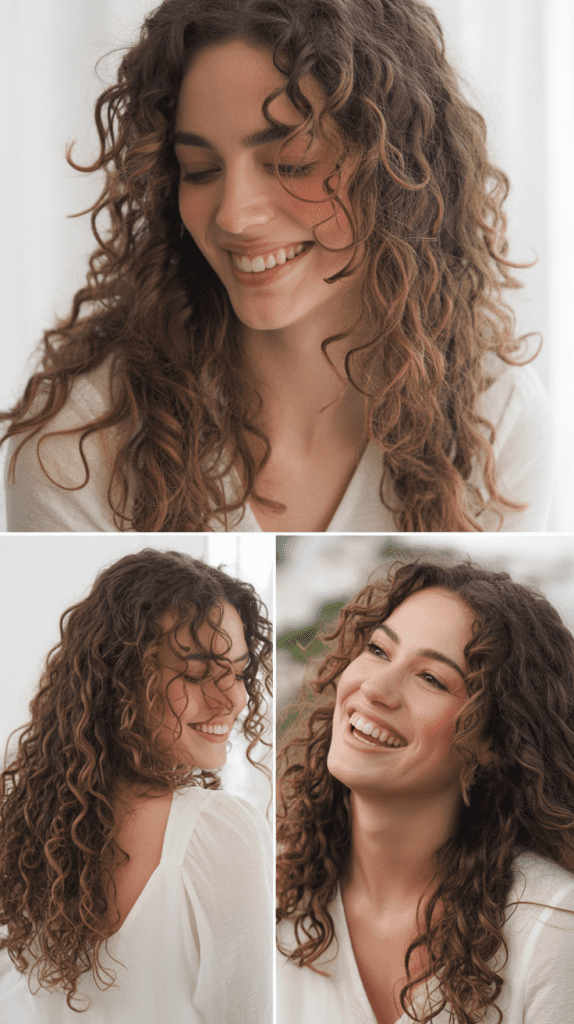 Voluminous Loose Curls with Diffused Roots