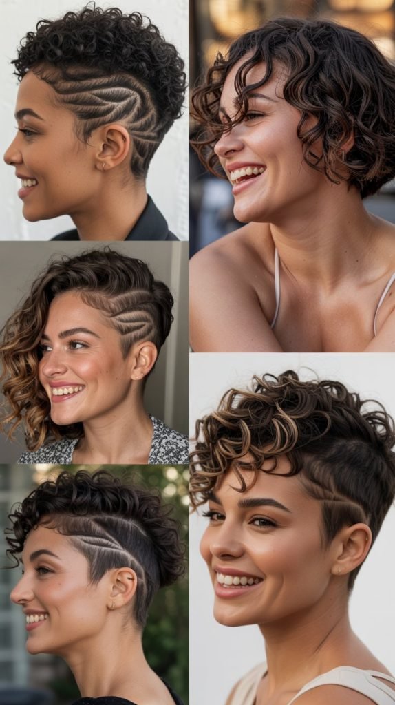  Curly Pixie with Undercut
