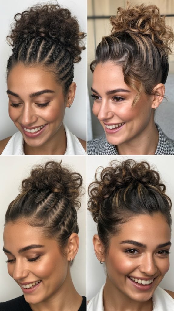 Curly Faux Hawk Updo
