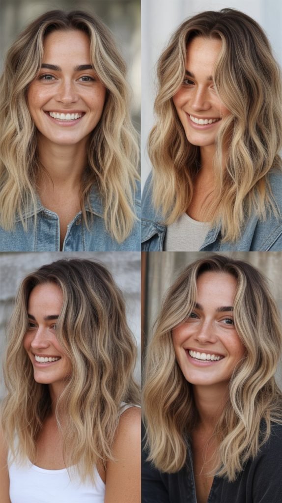 Blonde Highlights for Air-Dried Hair