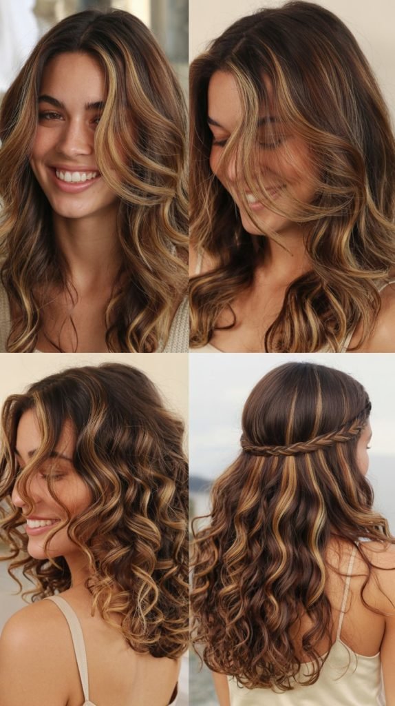 Caramel Highlights With Golden Brown Glaze