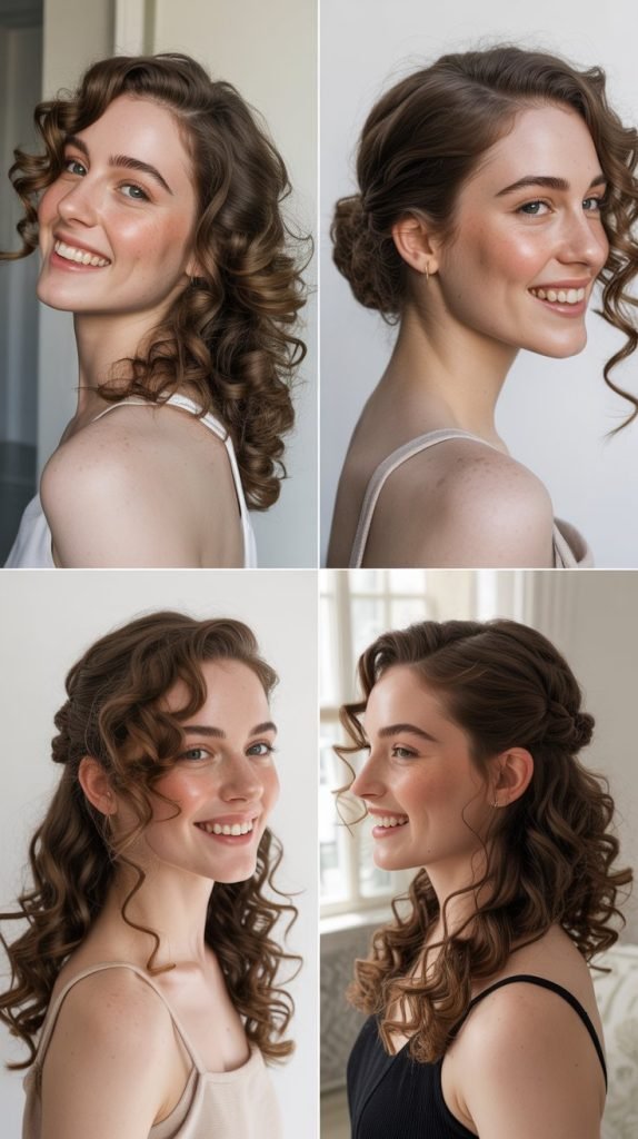  Voluminous Side-Swept Curls