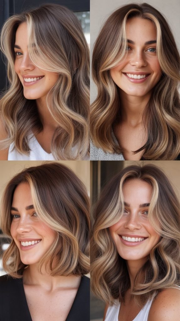  Blonde Highlights with Brown Base