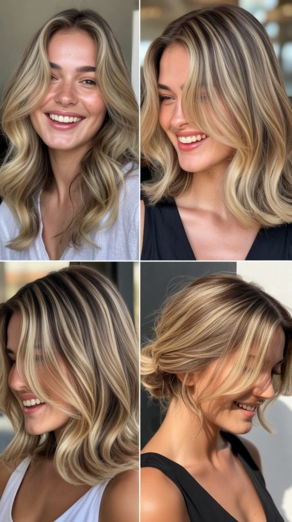 Blonde with Ribbons of Lowlights