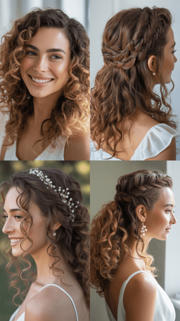 Crown of Curls with Face-Framing Highlights