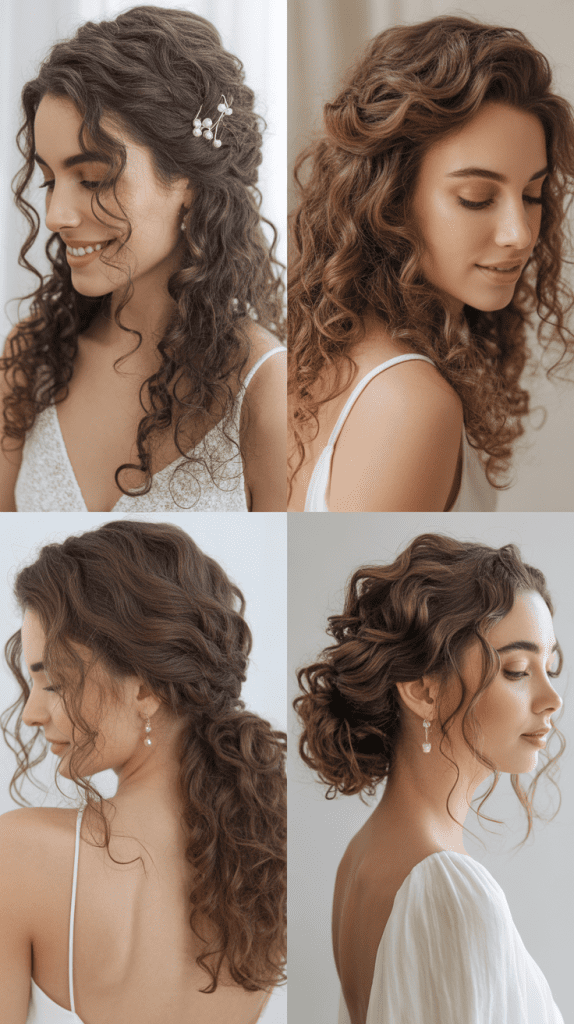 Styling Tips and Techniques for Long Curly Wedding Hair