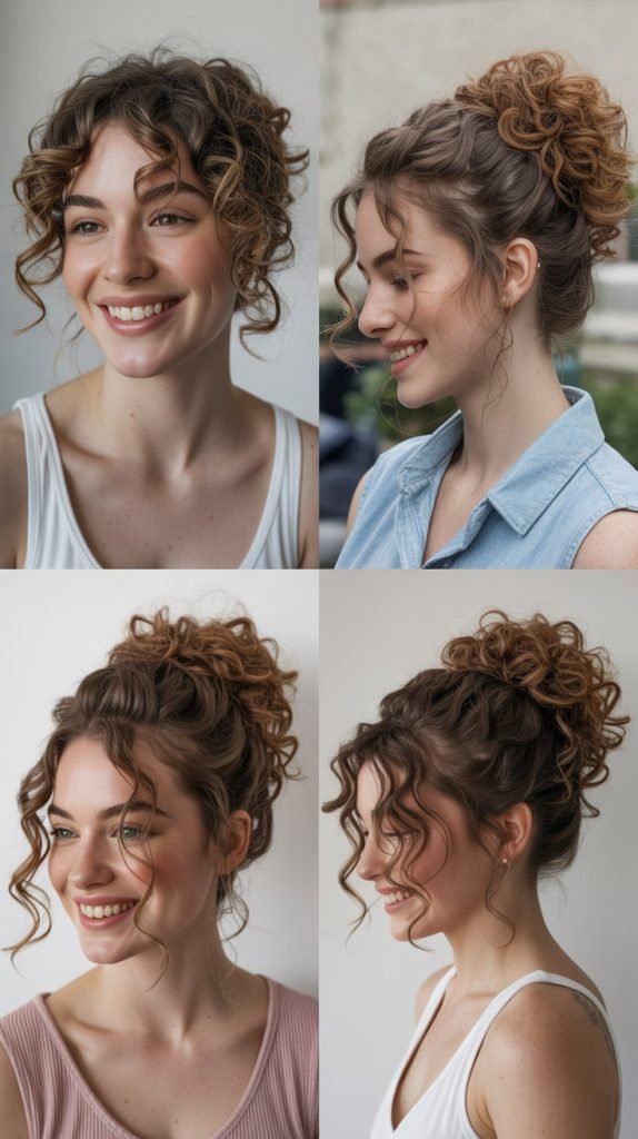 Loose Curly French Twist