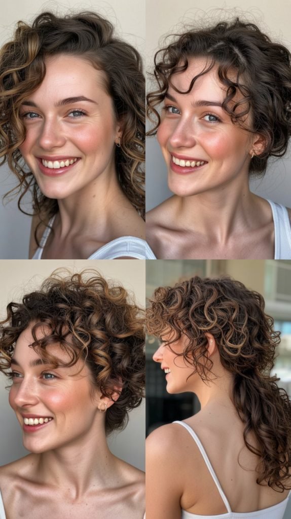 Messy Curly Side Twist