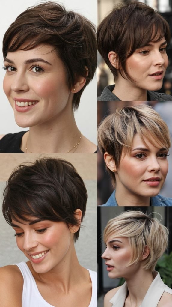  Choppy Pixie with Long Bangs