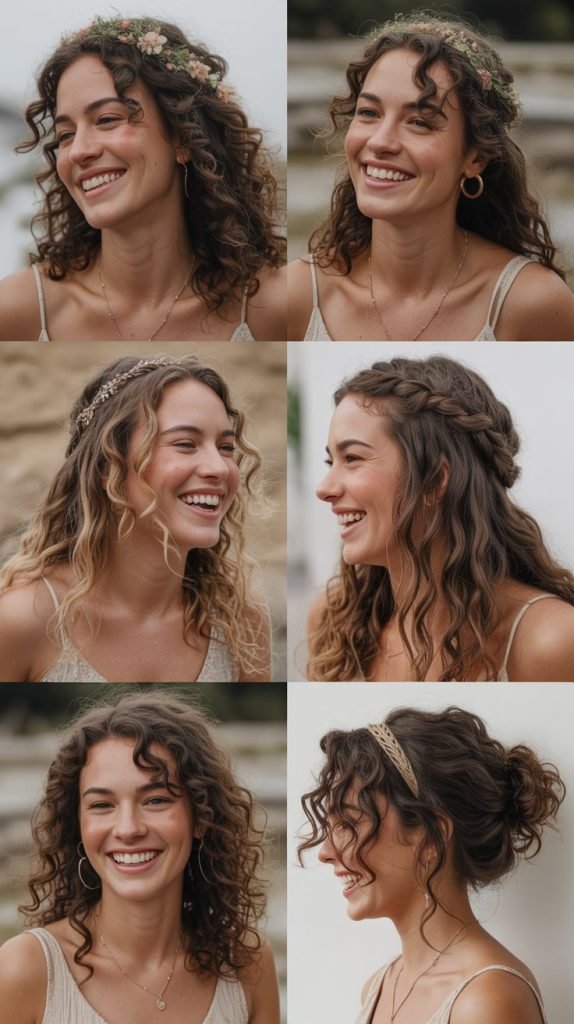 Boho Curly Side Braid