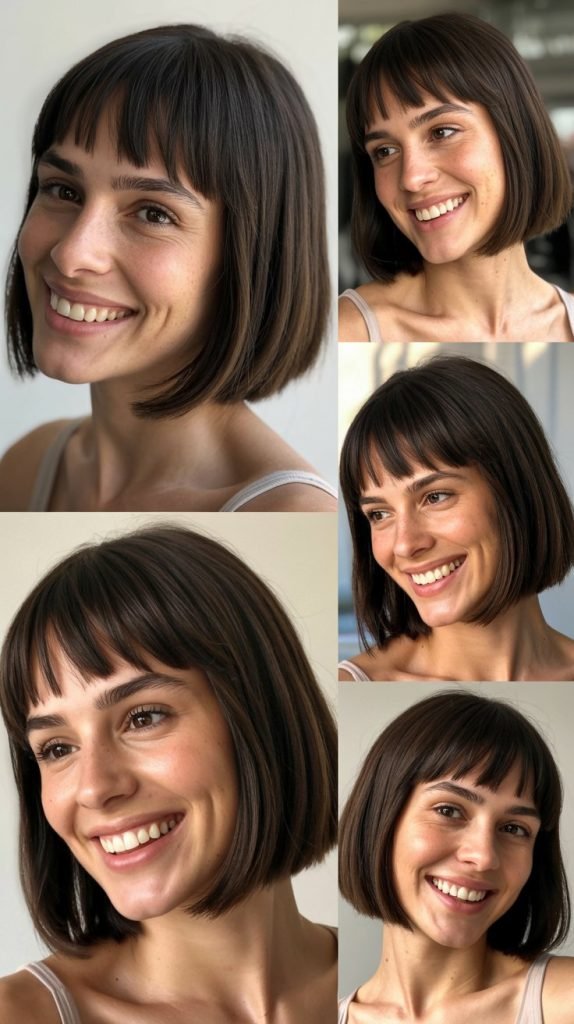  Blunt Bob with Baby Bangs