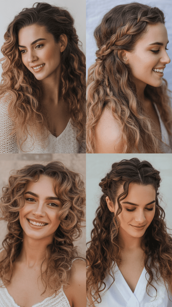 Loose Waves with Twisted Rope Braid Accent