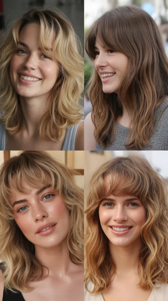 Beachy Lob With Undone Bangs