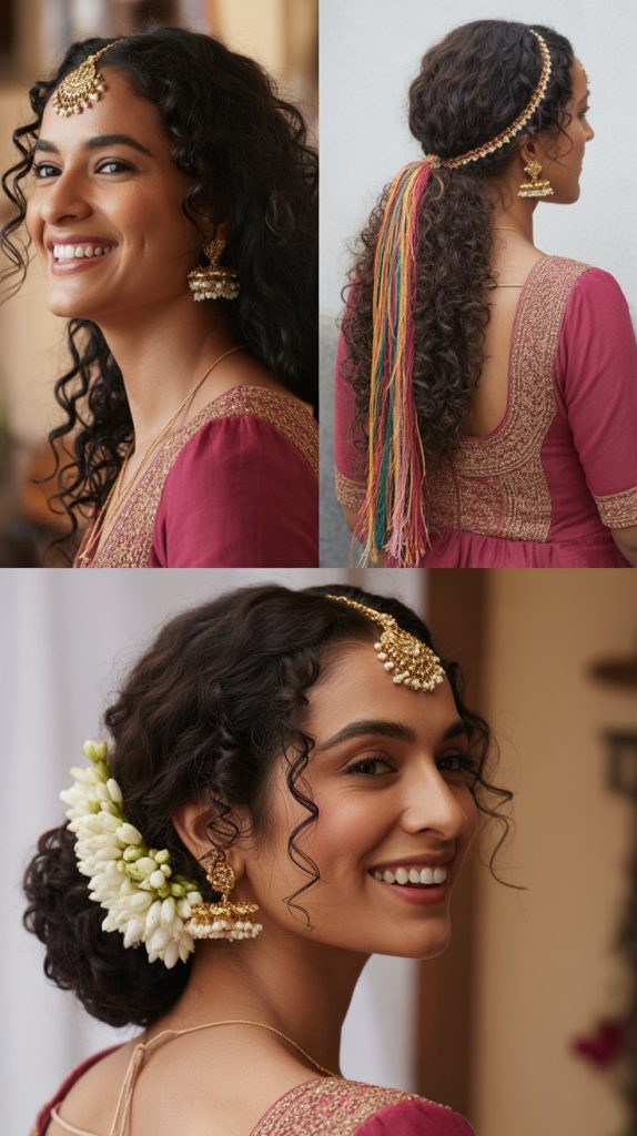 Curly Ponytail with Paranda Wrap