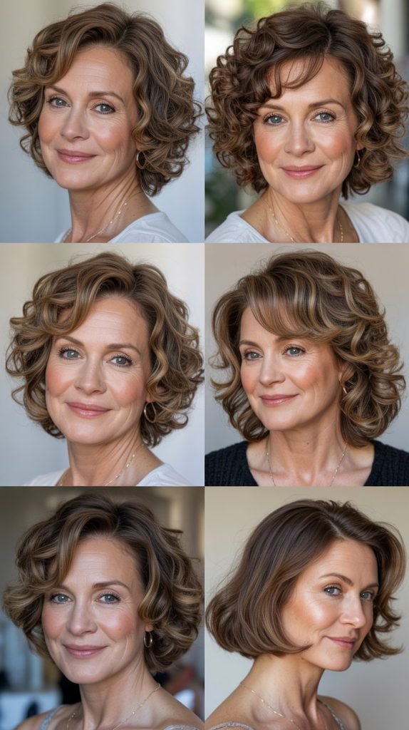 Layered Curly Lob (Long Bob)