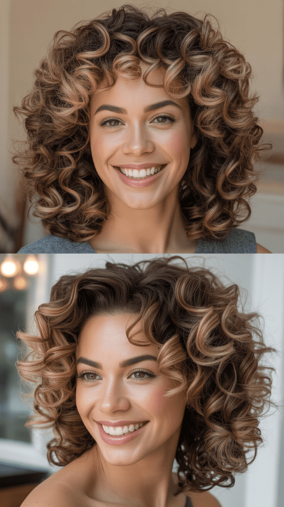 Mocha Brown with Champagne Highlights