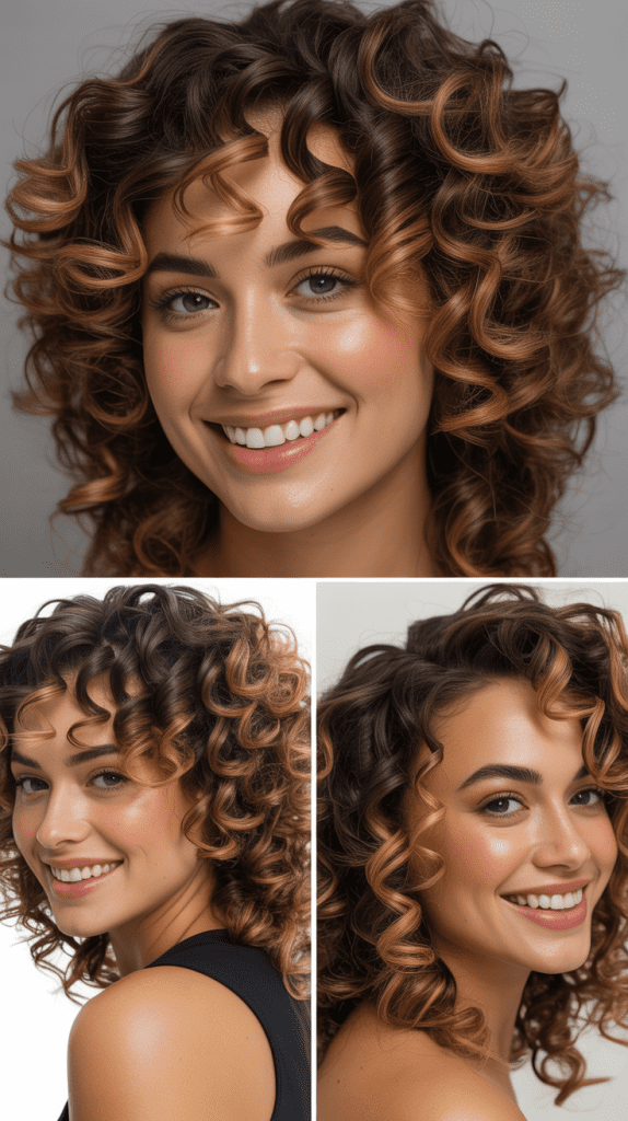 Saddle Brown with Golden Balayage