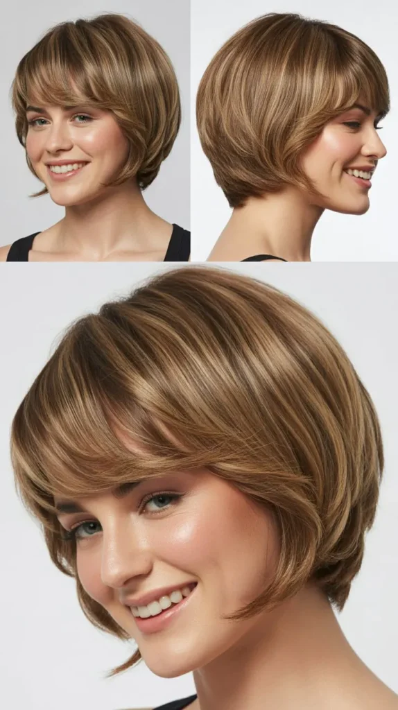 Angled Lob With Heavy Side Fringe