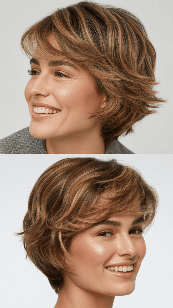  Bronde Highlights on Textured Crop