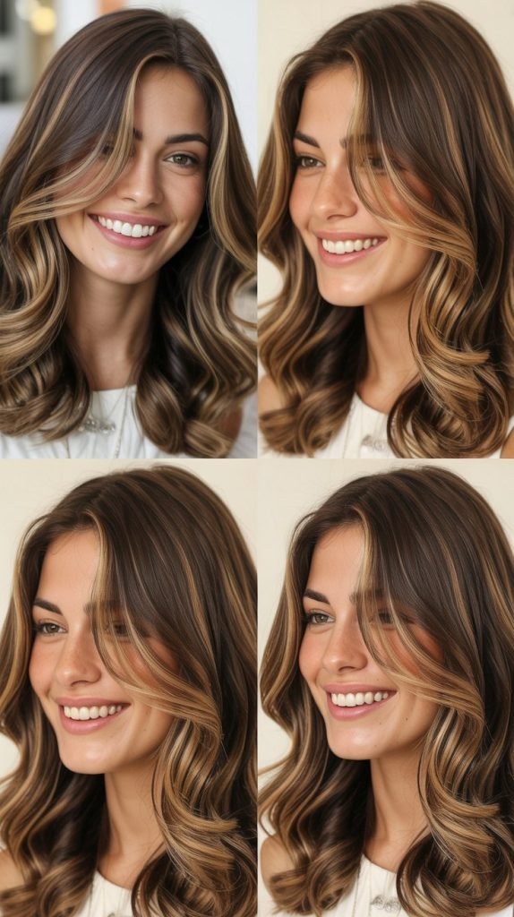 Brown Hair With Bronde Highlights