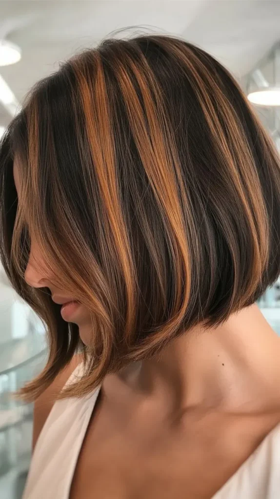 . Wavy Lob with See-Through Bangs