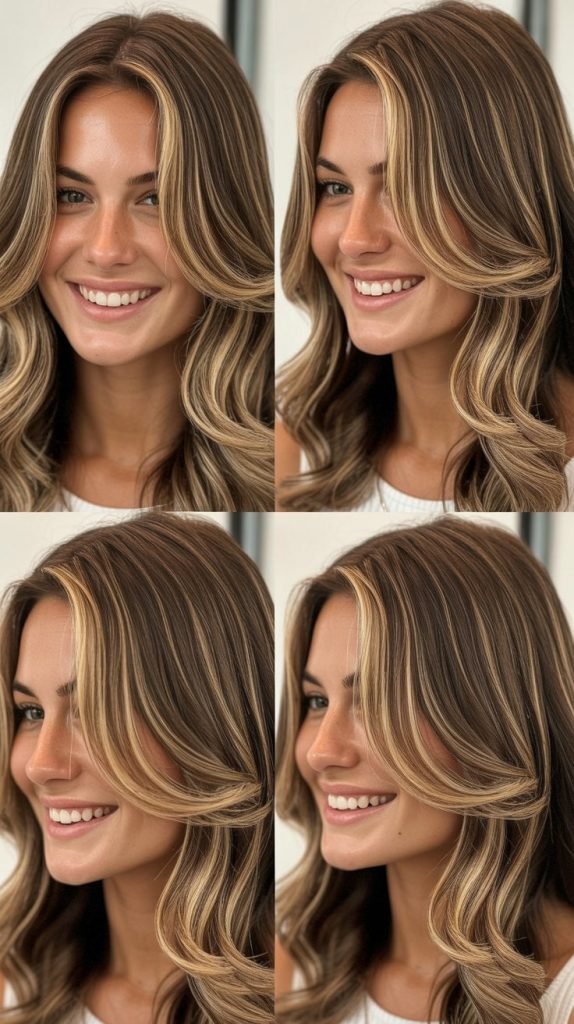  Face-Framing Blonde Highlights On Brown Hair