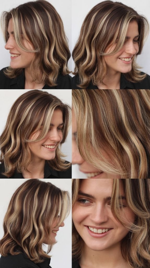 Subtle Blonde Babylights On Brown Hair